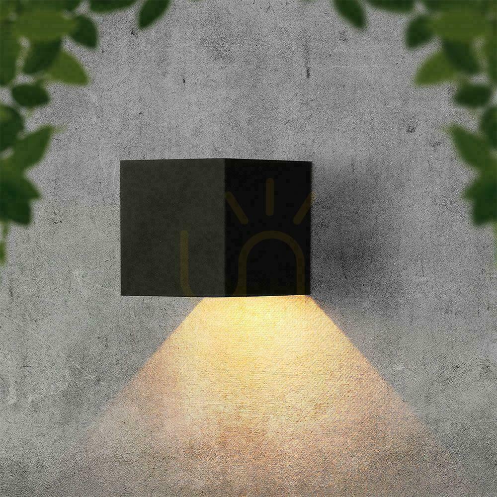 Display V-TAC 9W LED COB Solar Wall Light, Adjustable, Black Square, 15x15cm, IP65, VT-11109, 3000K, 860lm V-TAC 9W LED COB Solar Wall Light, Adjustable, Black Square, 15x15cm, IP65, VT-11109, 3000K, 860lm