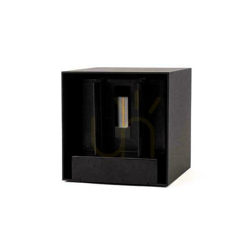 Check V-TAC 9W LED COB Solar Wall Light, Adjustable, Black Square, 15x15cm, IP65, VT-11109, 4000K, 860 lm