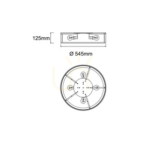 Ceiling Light Zalindro Open Design Highlights White Chrome 545 mm 4xE27 small 2