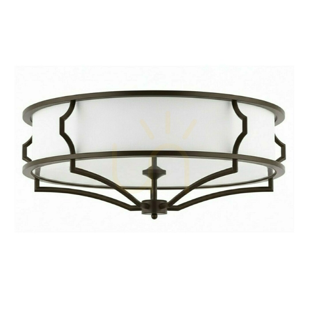 Plafond Stesso Open Design Highlights White Cream 789 mm Metal Glass Fabric 6x E27