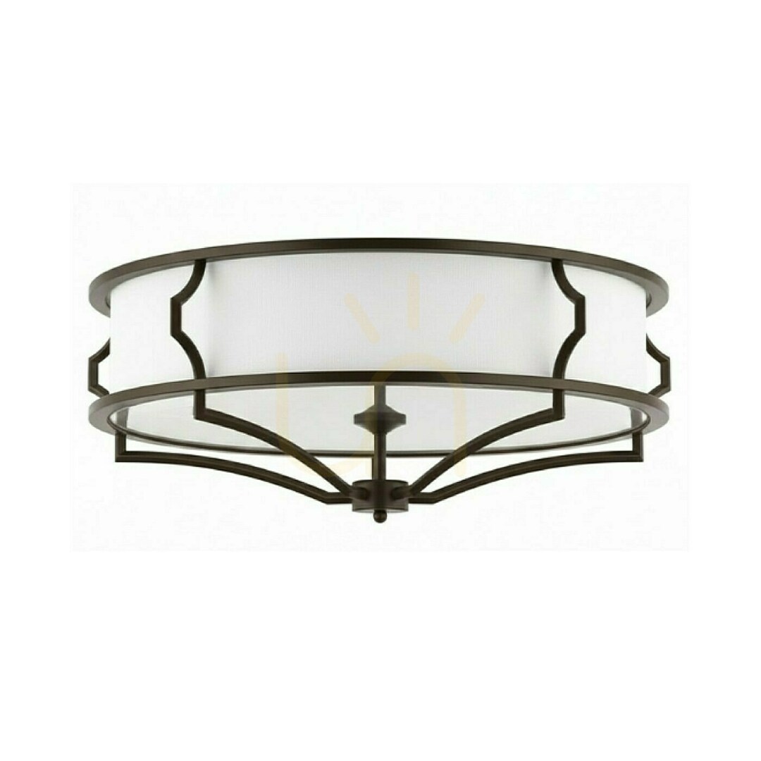 Plafonnier Stesso Open Design Highlights blanc crème métal verre 4 lumières 589 mm