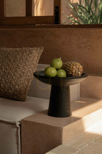 Check Dulang BAZAR BIZAR Black Mango Wood 35x35x26 cm