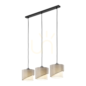 Elbrus Linen Pendant Light Strip, 3 Xe27 small 5