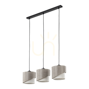 Elbrus Linen Pendant Light Strip, 3 Xe27 small 0
