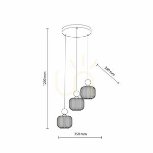 Ballo Pendant Light 3 Xe14 small 12