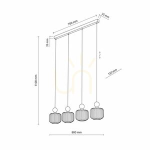 Ballo Pendant Light 4 Xe14 small 9