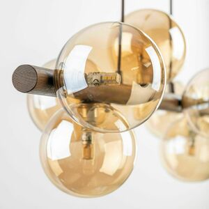 Estera Wood Walnut Amber Pendant Light 7 Xg9 small 2
