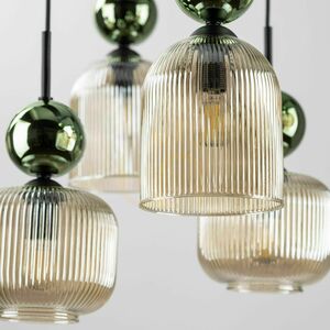 Sophia Green Cognac Pendant Light 8 Xe14 small 3
