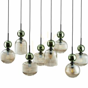 Sophia Green Cognac Pendant Light 8 Xe14 small 8