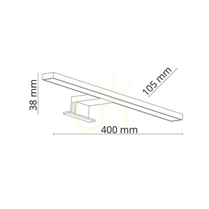 Leito Black 2-in-1 LED Wall Sconce, 8 W, 40 cm small 1