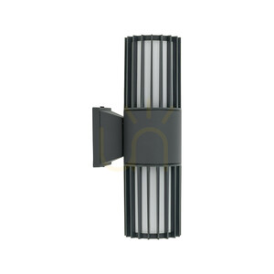 Ribo Gray Wall Sconce IP54 2 XE27 small 4