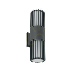 Ribo Gray Wall Sconce IP54 2 XE27 small 5