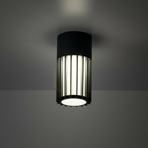 Ribo Gray Ceiling Light IP54 1 XE27 small 1