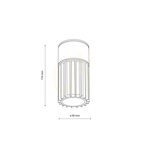 Ribo Gray Ceiling Light IP54 1 XE27 small 7