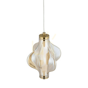Elva Brass 8 W LED Pendant Light small 3