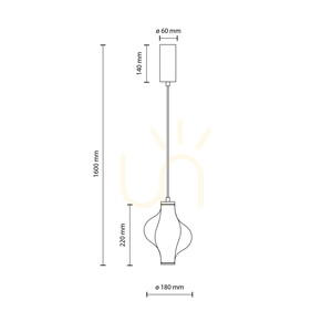 Elva Brass 8 W LED Pendant Light small 7