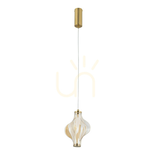 Check Elva Brass 8 W LED Pendant Light
