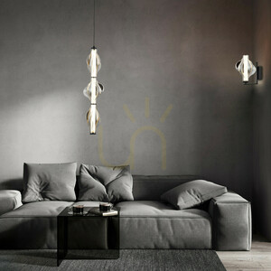 Elva Black 8 W LED Wall Sconce small 1