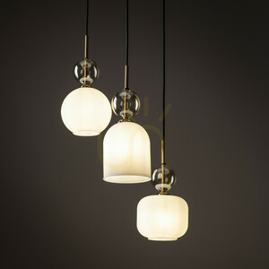 Sophia Cognacwhite Pendant Light, 3 Xe14 small 1