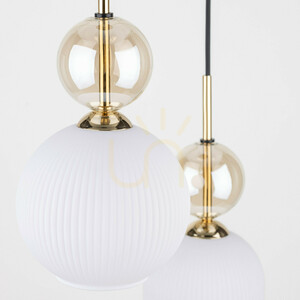 Sophia Cognacwhite Pendant Light, 3 Xe14 small 4