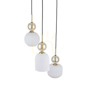 Sophia Cognacwhite Pendant Light, 3 Xe14 small 6