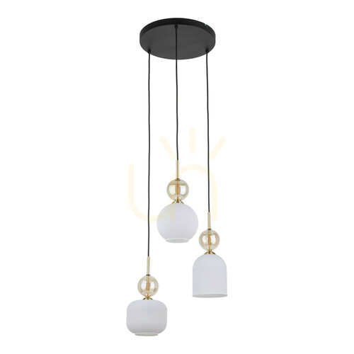 Check Sophia Cognacwhite Pendant Light, 3 Xe14