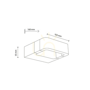 Arius Gray Wall Sconce IP54 small 7