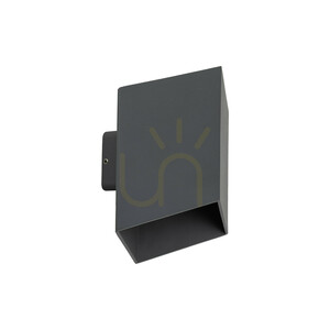 Cube Gray LED Wall Sconce IP 54 small 3