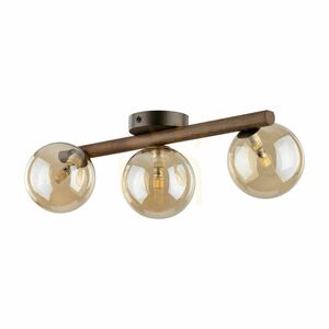 Estera Wood Walnut Amber Ceiling Light 3 Xg9 small 0