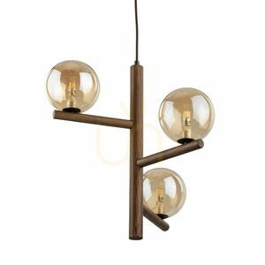 Estera Wood Walnut Amber Pendant Lamp 3 Xg9 small 2