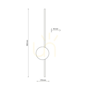 Java II New Brown Wall Sconce with 1 LED small 5
