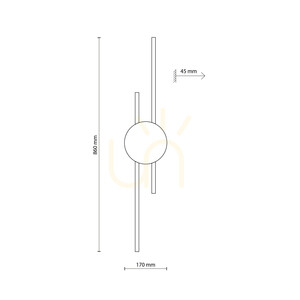 Java New Brown 2-LED Wall Sconce small 5