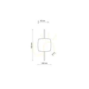 Selva M Walnut LED Wall Sconce small 8
