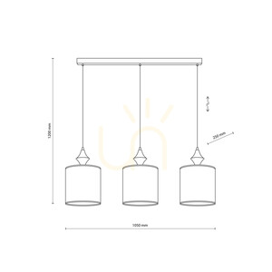 Amura New Brown Pendant Light 3 Xe27 small 6