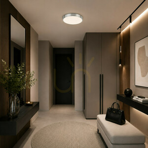 Velis Chrome 24 W LED Ceiling Light IP54 small 1