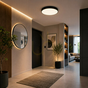 Velis Black 30 W LED Ceiling Light IP54 small 1