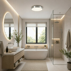 Velis Chrome 30 W LED Ceiling Light IP54 small 1