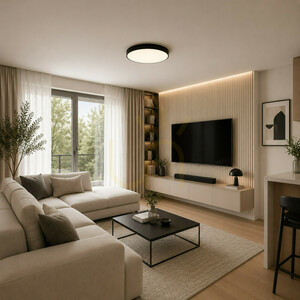 Velis Black 40 W LED Ceiling Light IP54 small 1