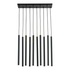 Ferro Black Pendant Light, 10 Xg9 Strip small 7