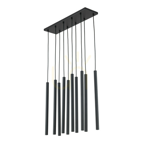 Check Ferro Black Pendant Light, 10 Xg9 Strip