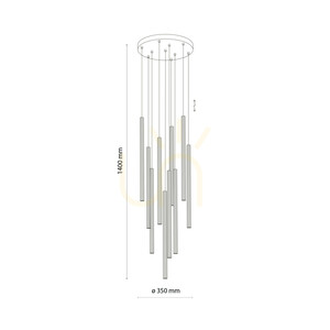 Ferro Sabia Champagne Pendant Light 10 Xg9 Circle small 10