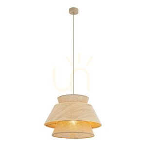 Kalum Wood Pendant Light 1 Xe27 small 4