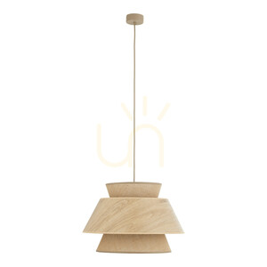 Kalum Wood Pendant Light 1 Xe27 small 6