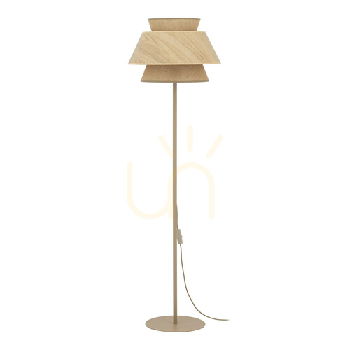 Check Kalum Wood Floor Lamp 1 Xe27
