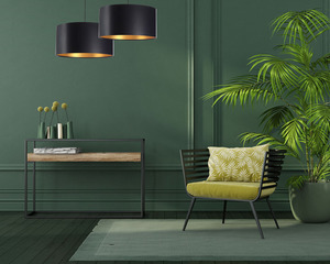 LEXIE Black and Gold Pendant Light, 60 cm, E27, 60W, Latex, Satin 5 LEXIE Black and Gold Pendant Light, 60 cm, E27, 60W, Latex, Satin small 5