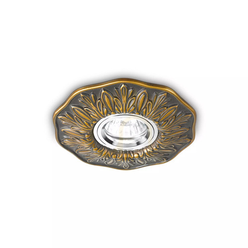 Check Recessed luminaire Ideallux Polka 115580 champagne GU10 14 cm