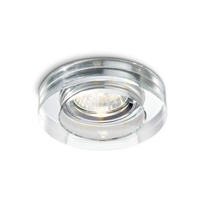 Recessed Luminaire Ideallux Blues 083254 Round Transparent GU10 Chrome 9.5 cm small 3
