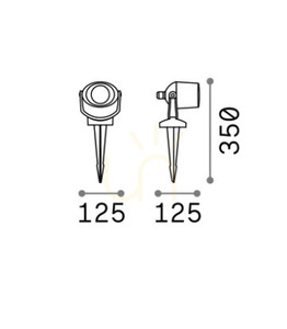 Ideallux ELIO 120218 white GU10 IP66 12.5 cm drive-in garden spotlight small 2