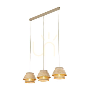 Kalum Wood Pendant Light 3 Xe27 small 6