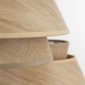 Kalum Wood Pendant Light, 3 Xe27, Circle small 2